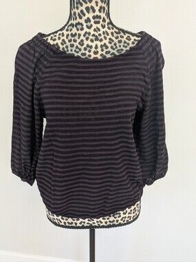 3/4 sleeve dark purple blouse from Ann Taylor Loft